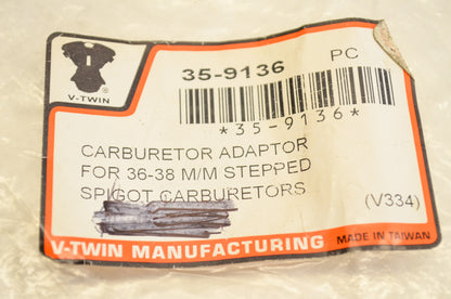 New V-Twin Carburetor Rubber Adaptor NOS