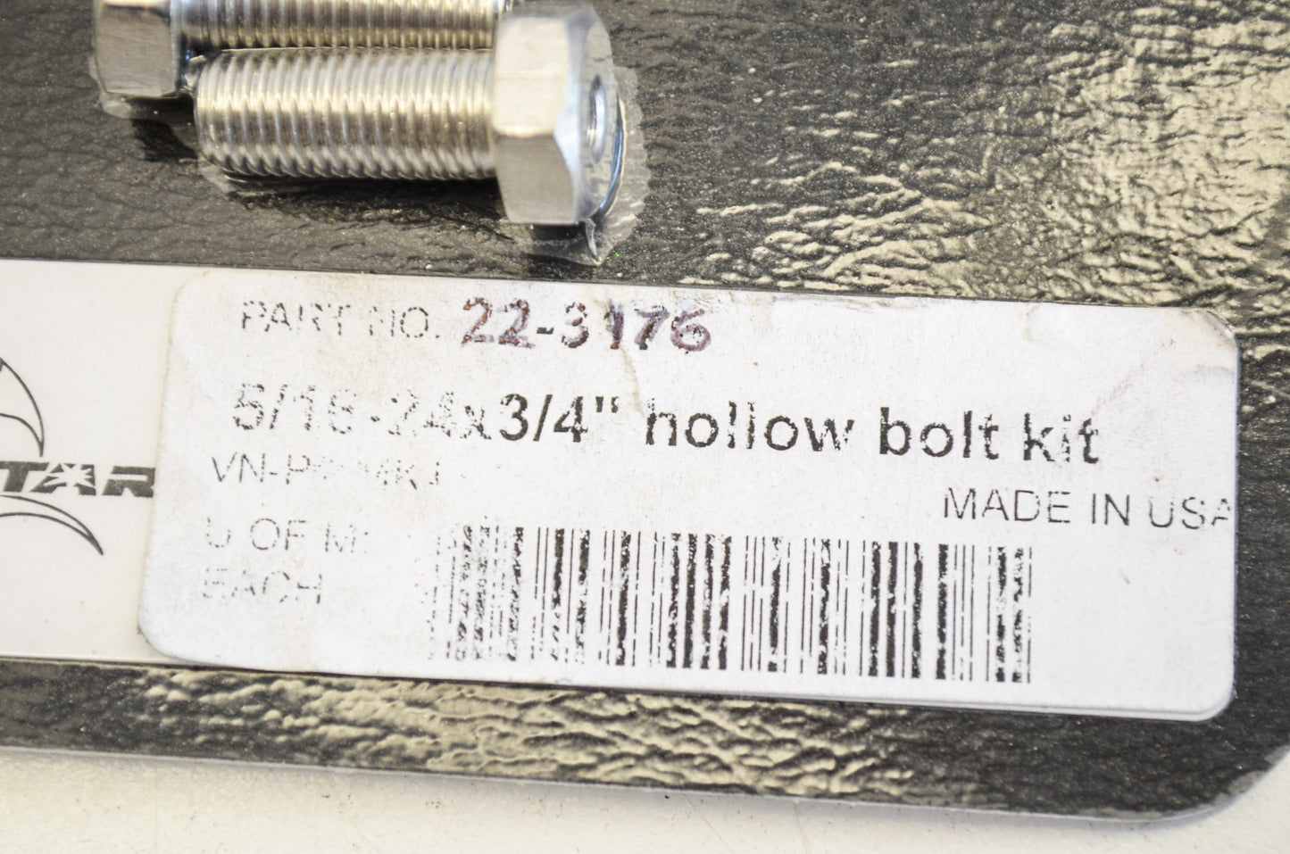 New Lazer Star 5/16 - 24 x 3/4' Hollow Bolt Kit NOS