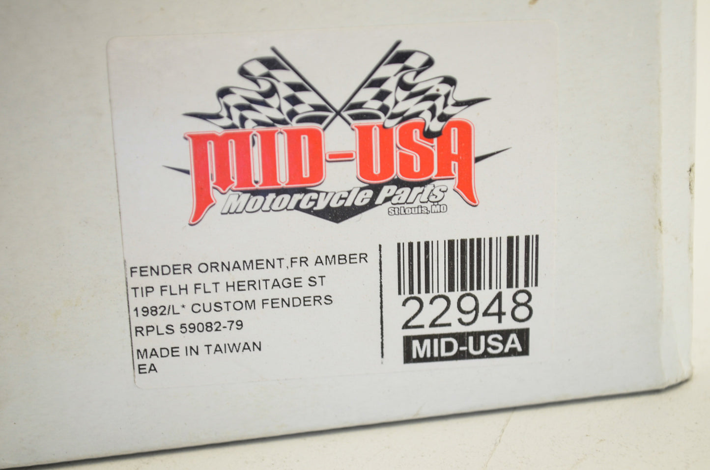 New Mid USA Front Fender Lamp Amber NOS
