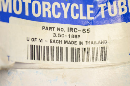 New IRC Motorcycle Tube 3.50-18 NOS