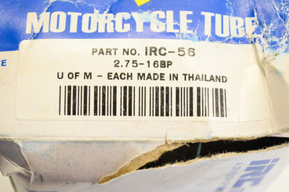 New IRC Motorcycle Tube 2.75-16 NOS