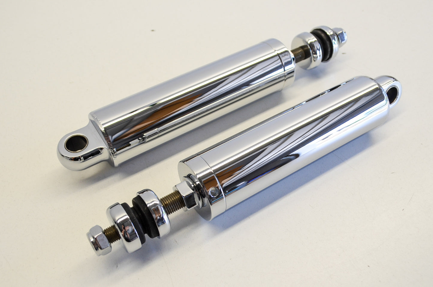 Chrome Narrow Body Shocks Qty 2 NOS