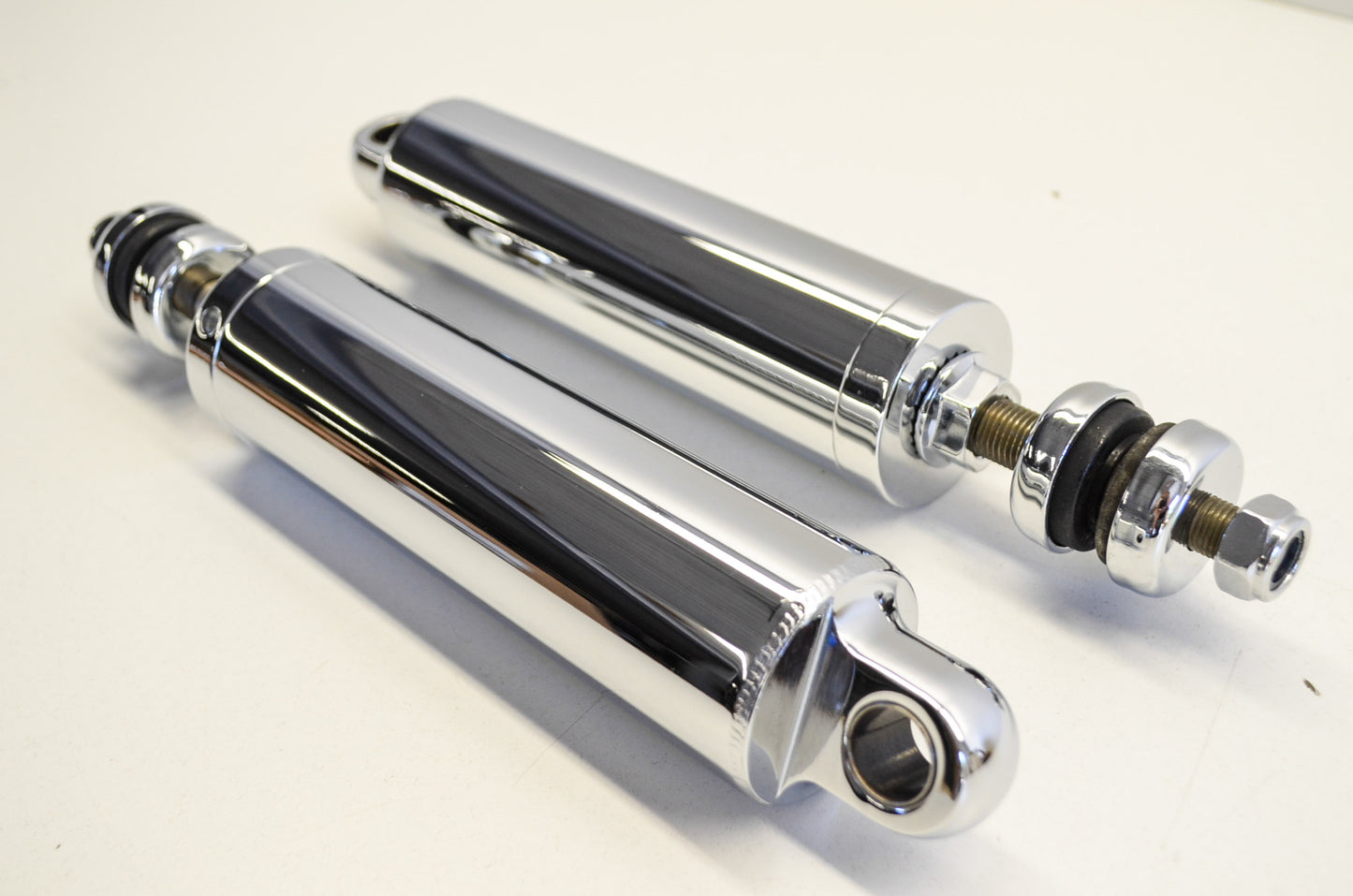 Chrome Narrow Body Shocks Qty 2 NOS