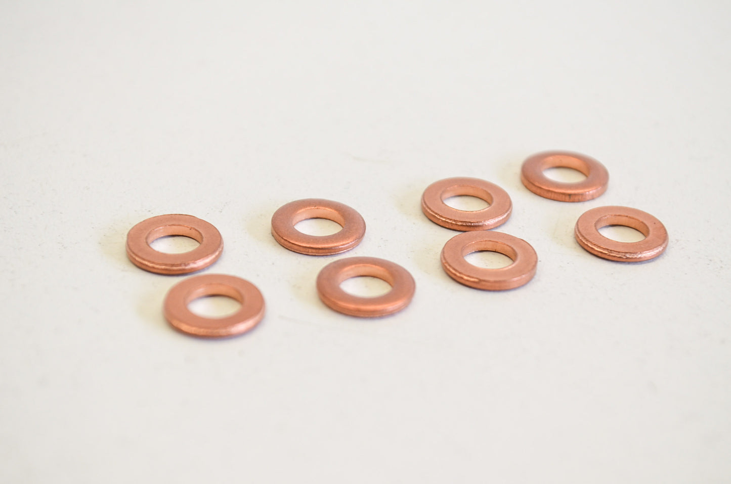 New Bolt Copper Drain Plug Washer M6x11 mm QTY 8 NOS