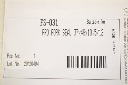 Parts Unlimited FS-031 Fork Seals Qty 2 NOS