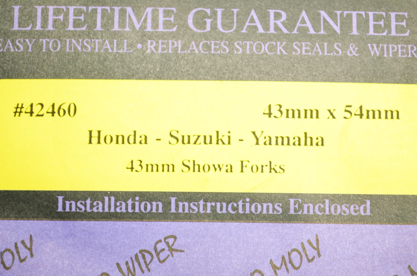 Leak Proof Seals 42460 Wiper Fork Seal Kit 43x54mm NOS