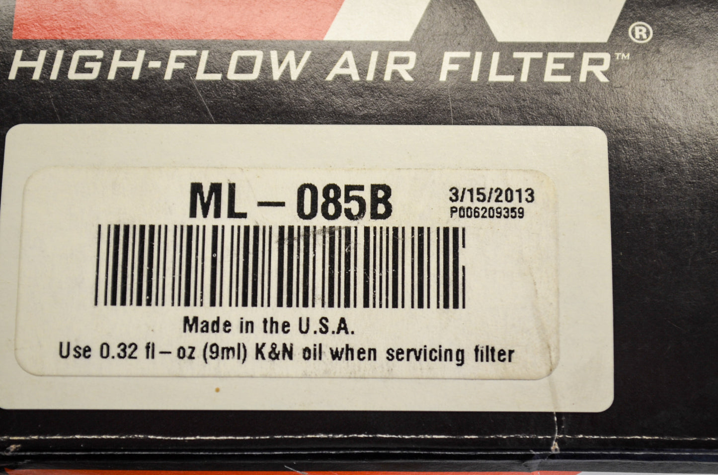 New K&N Air Cleaner Assembly NOS