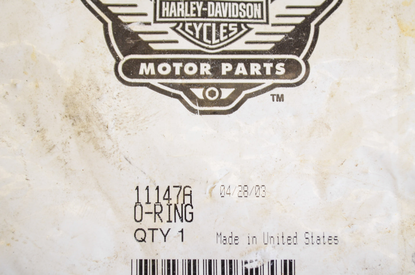 OEM Harley-Davidson 11147A O-Ring NOS