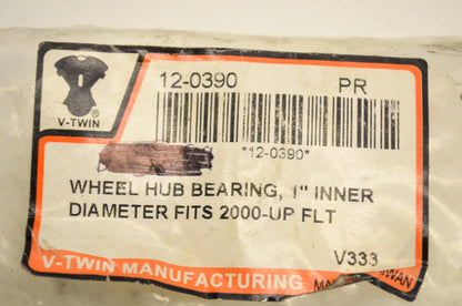 V-Twin 12-0390 Wheel Hub Bearing 1" Qty 2 NOS