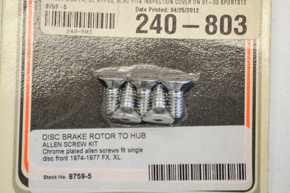 Front Brake Rotor Allen Screw Kit NOS