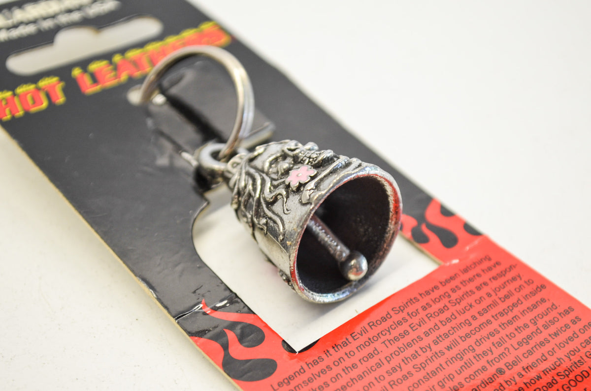 Hot Leathers BEA1087 Guardian Bell Keychain Lady Skull NOS