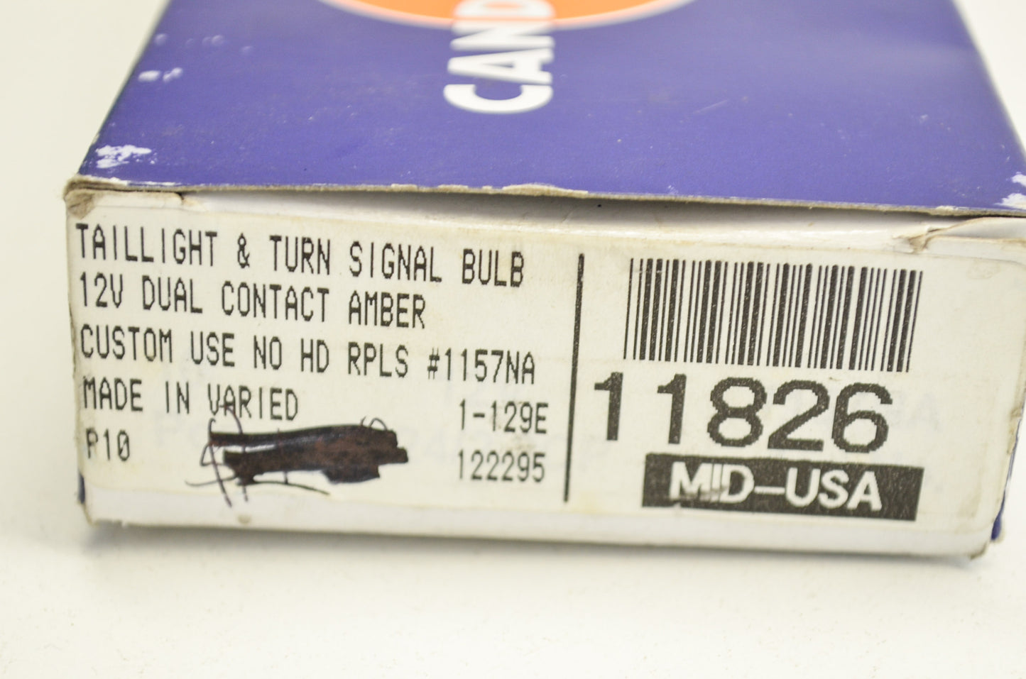 Candlepower 11826, 1157NA Taillight Turn Signal Bulb Amber 12V Qty 3 NOS