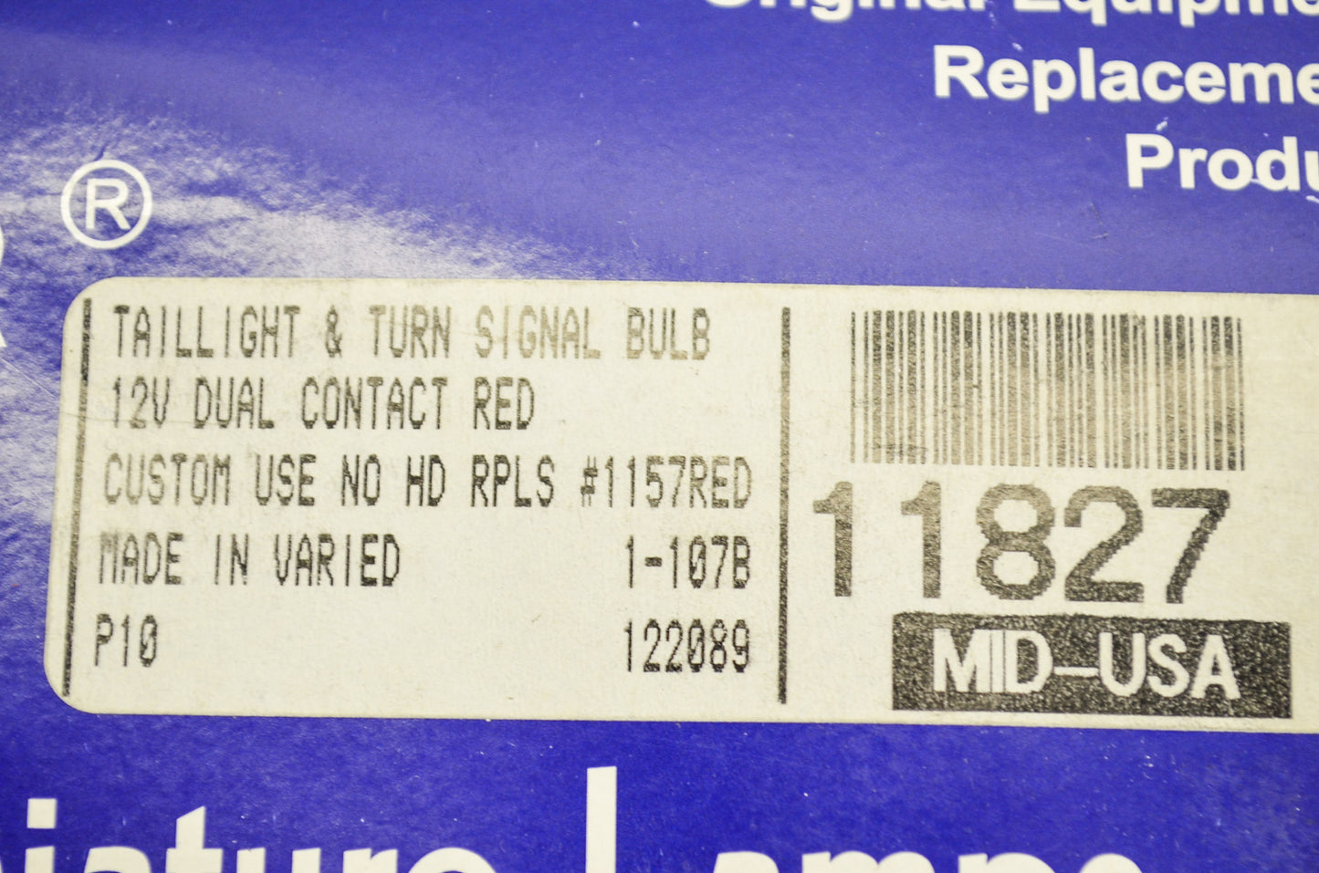 New Candlepower Taillight Turn Signal Bulb Red 12V NOS