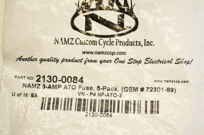 New Buss Namz ATO Fuse 3 Amp QTY 5 NOS