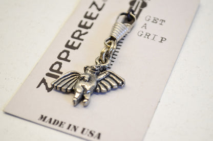 Hot Leathers ZPA1028 Pig w/ Wings Zipper Pull NOS