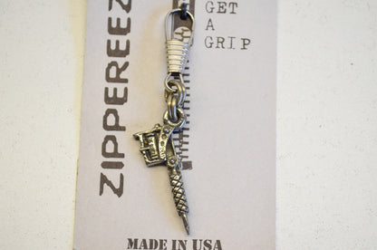 Hot Leathers ZPA1037 Tattoo Gun Zipper Pull NOS