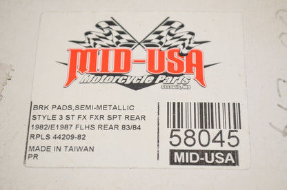New Mid USA Semi Metallic Brake Pad QTY 2 NOS