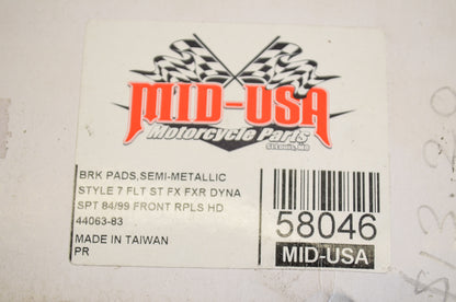 New Mid USA Semi Metallic Brake Pad QTY 2 NOS