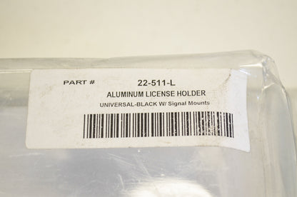License Plate Holder Turn Signal Mount Black NOS