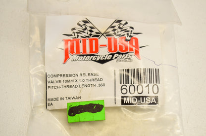 Mid USA 60010 Compression Release Valve 10mmx1.0x0.360 NOS