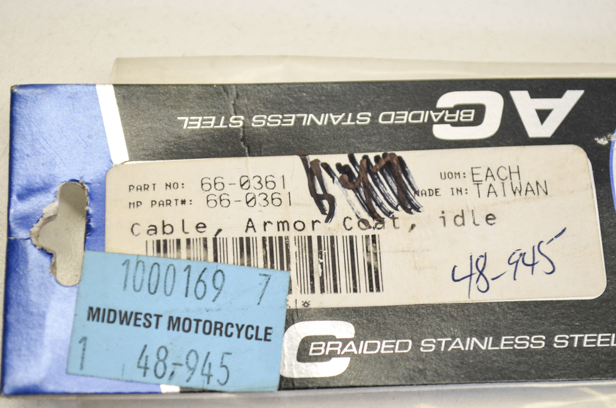Motion Pro 66-0361, 48-945 Armor Coat Idle Cable NOS