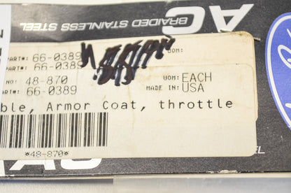 New Motion Pro Armor Coat Throttle Cable NOS