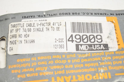 EMGO 49009, 56313-76 Throttle Cable NOS
