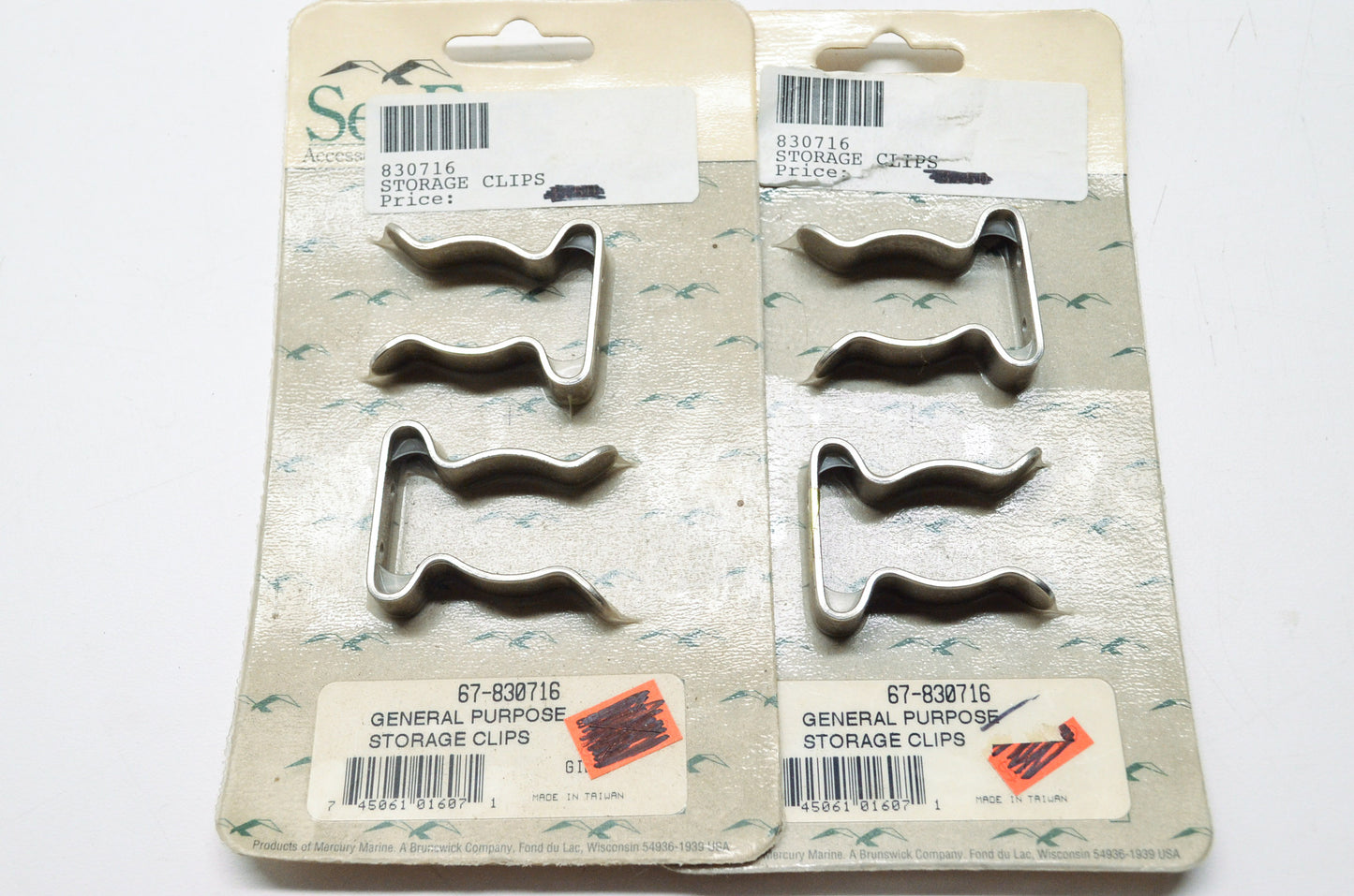 Quicksilver Mercury Marine General Purpose Storage Clips Qty 4 NOS