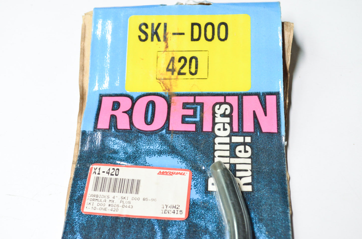 New Roetin X-10 One Trail Carbide Runner Ski Doo 4' Qty 2 NOS
