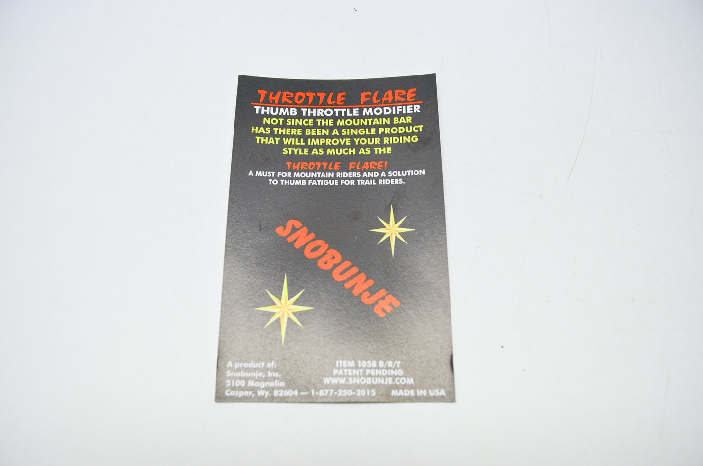 Snobunje 1058, 62-4706 Throttle Flare Modifier NOS