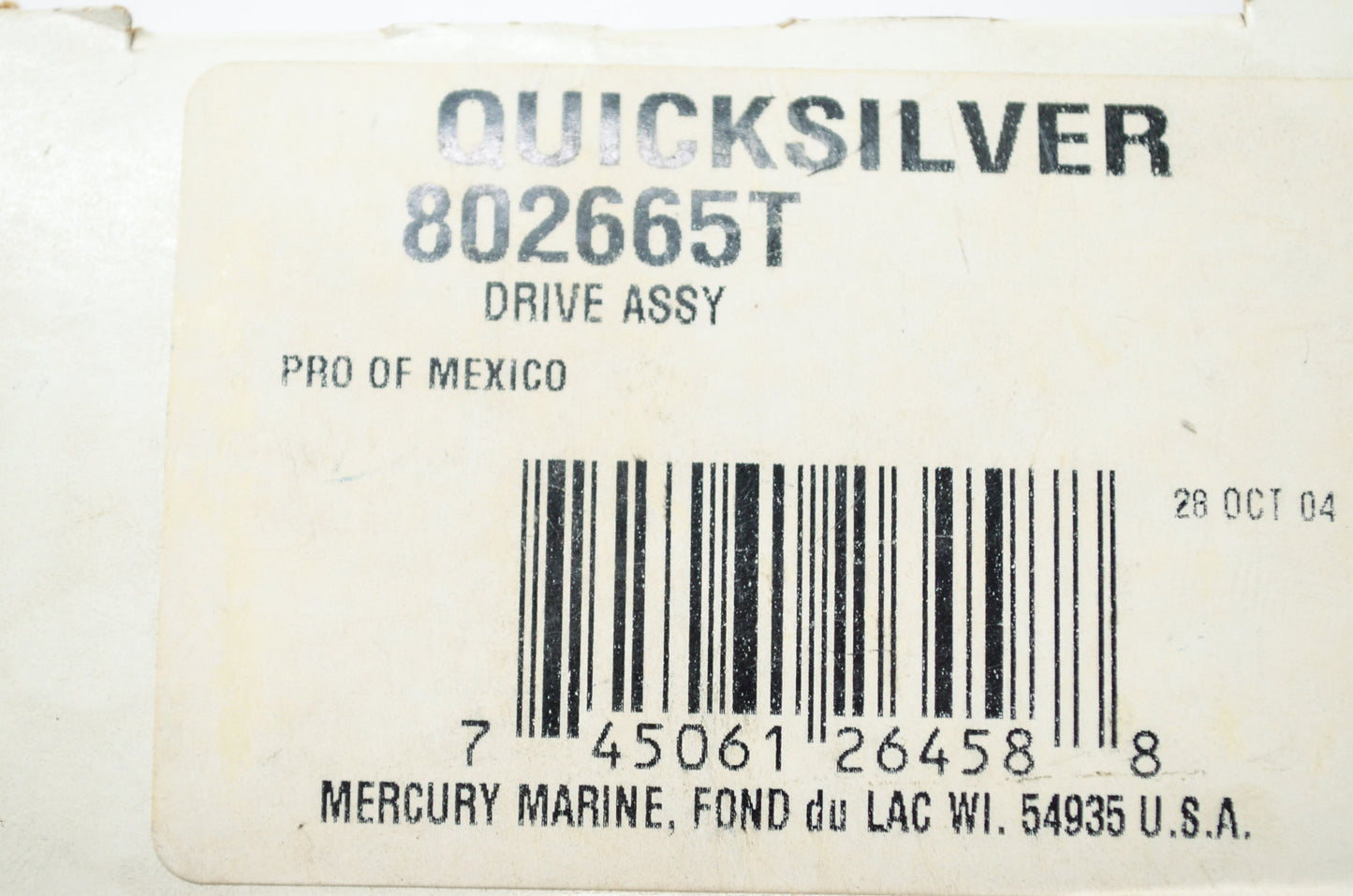 New OEM Quicksilver Mercury Marine Drive Assembly NOS