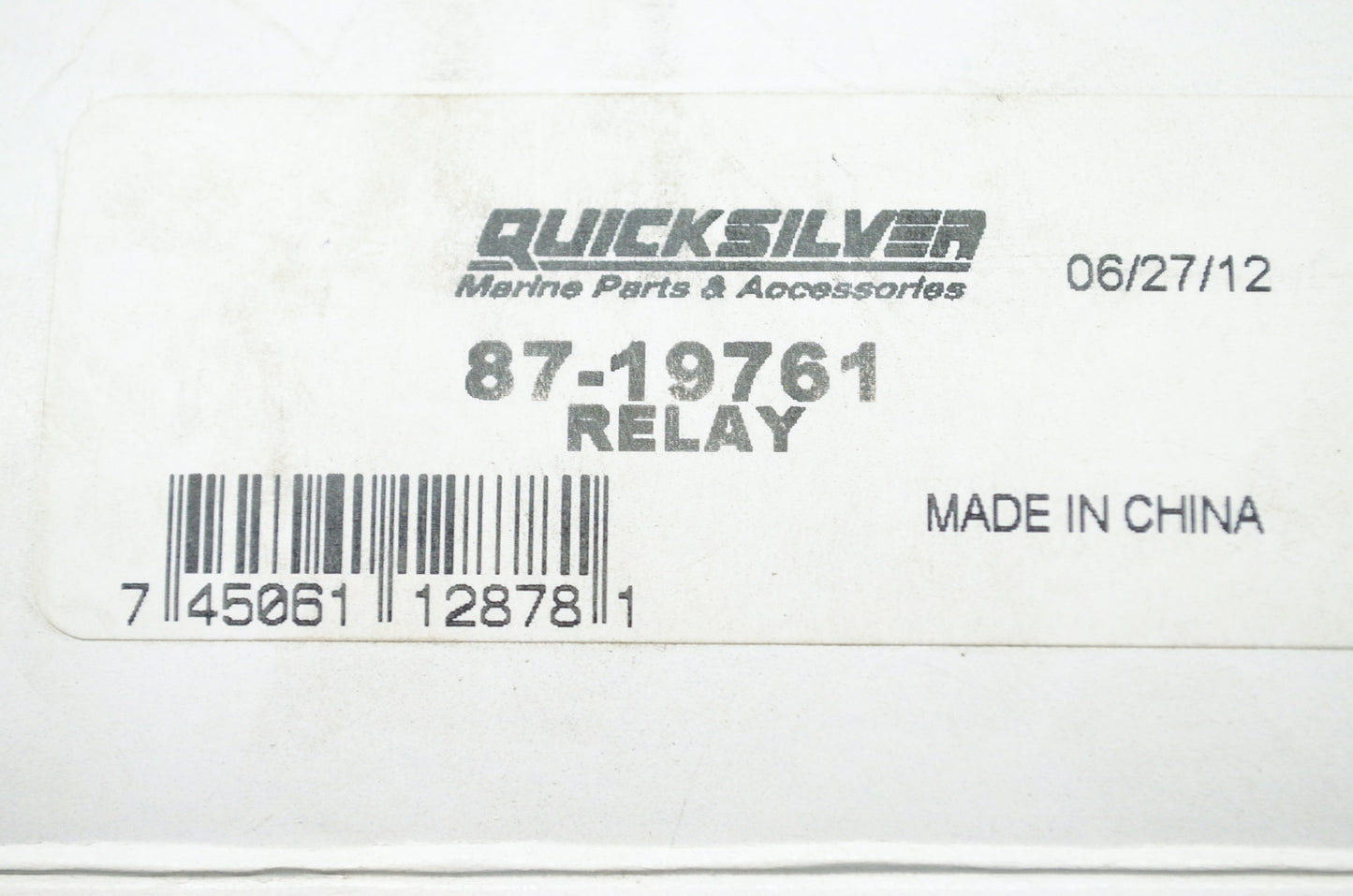 Quicksilver 87-19761 Mercury Marine Relay NOS