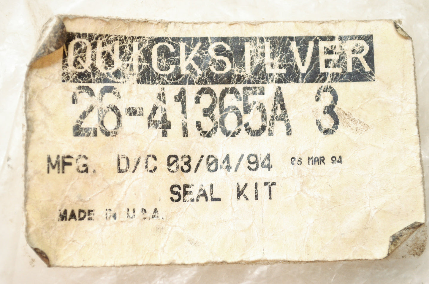 Quicksilver 26-41365A 3 Mercury Marine Seal Kit NOS