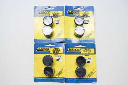 Black Plastic Chair Tips Qty 8 NOS