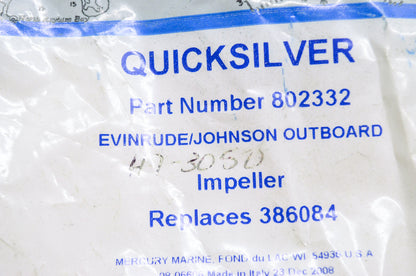 Quicksilver 710-802332, 802332 Mercury Marine Impeller NOS