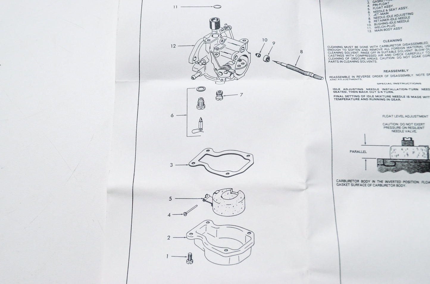 New OEM QuickFit Quicksilver Mercury Marine Carburetor Kit NOS