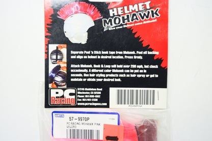 New PC Racing Pink Peel 'n Stick Helmet Mohawk