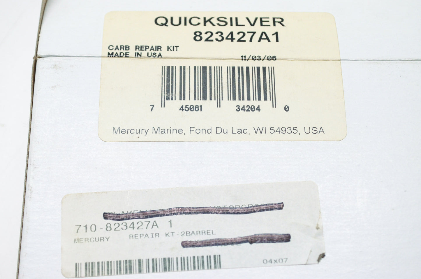 New OEM QuickFit Quicksilver Mercury Marine Carburetor Kit NOS