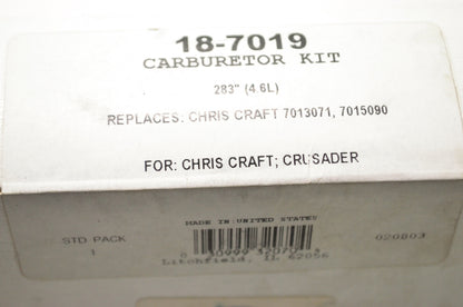 New Sierra Carburetor Kit Chris Craft Crusader NOS