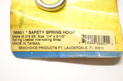 Safety Spring Hook 1/4x2-1/2' NOS