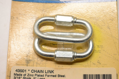 Seachoice 50-43501, 43501 Chain Link 3/16x2" QTY 2 NOS