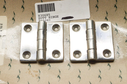 New Seafare Quicksilver Mercury Marine S.S. Butt Hinge 2x2' Qty 2 NOS