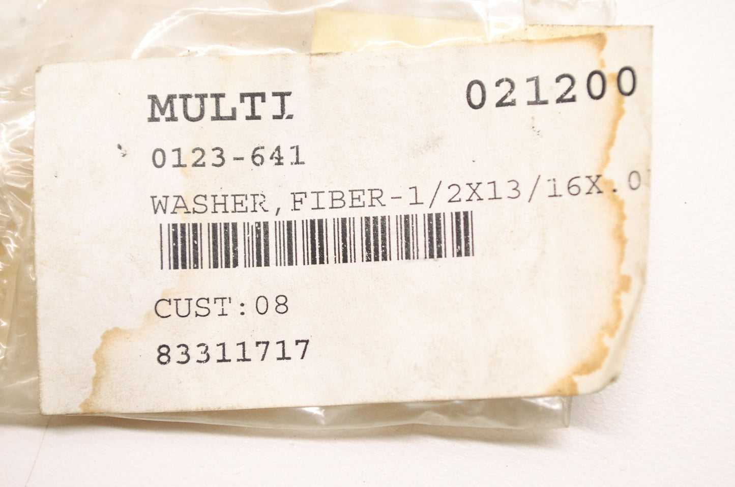 OEM Arctic Cat 0123-641 Fiber Washer 1/2X13/16X.030 Qty 2 NOS