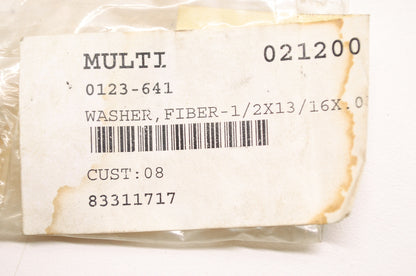 OEM Arctic Cat 0123-641 Fiber Washer 1/2X13/16X.030 Qty 2 NOS