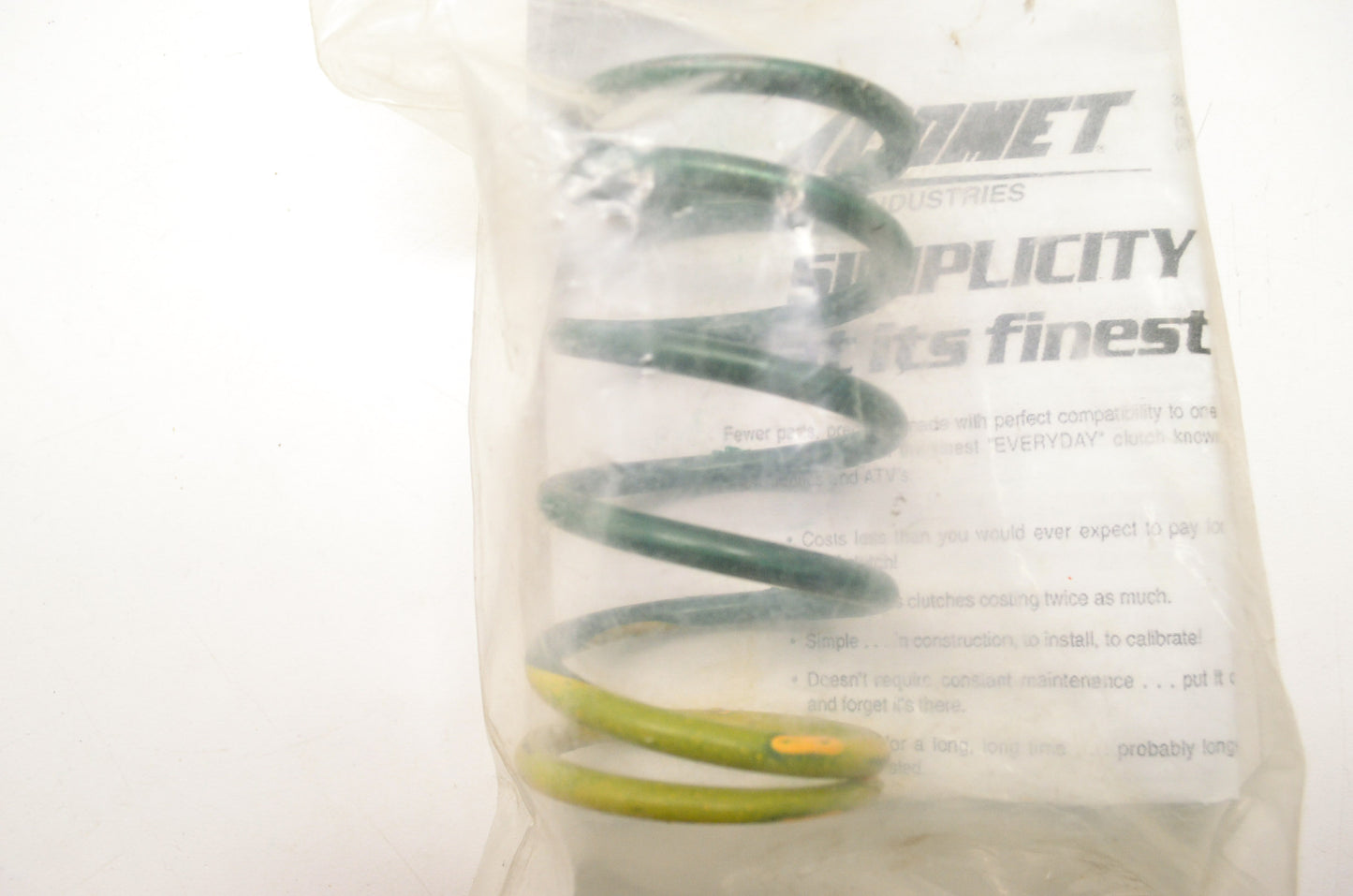 New Comet Industries Spring 102C Yellow Green NOS