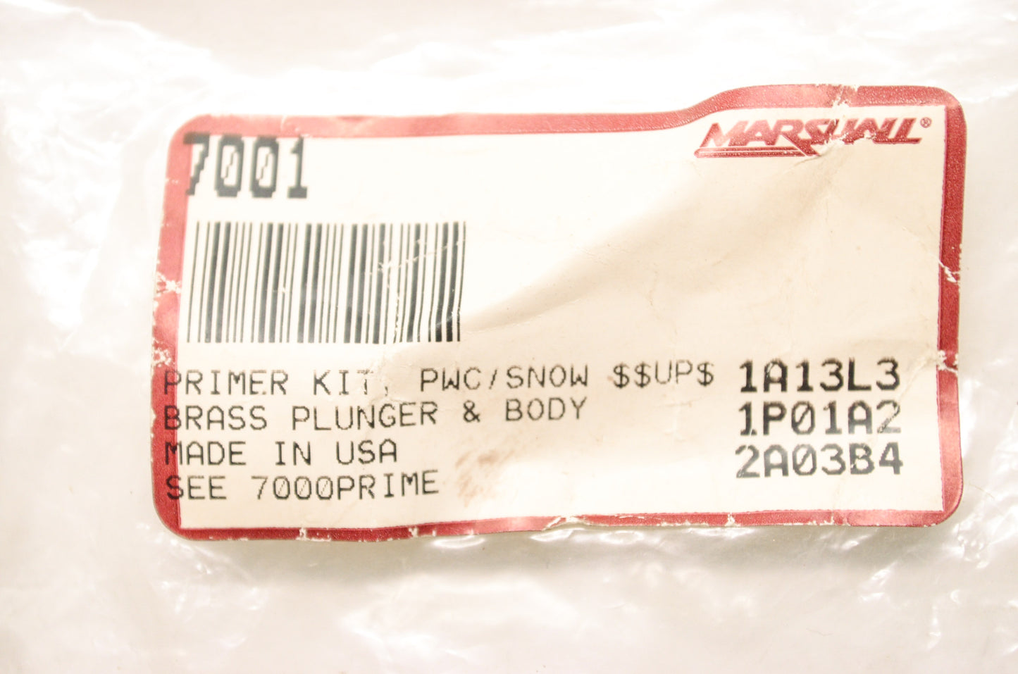 Primer Kit PWC/Snow Brass Plunger & Body NOS
