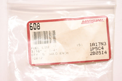Fuel Line T Fitting 3/16' 1/4' Qty 5 NOS