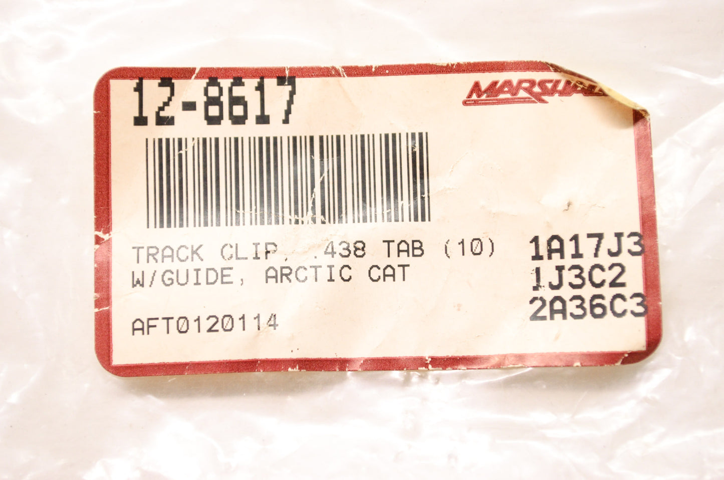 New Marshall Track Clip .438 Tab With Guide Arctic Cat Qty 10 NOS