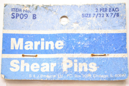 Marine Shear Pins 7/32 x 7/8 Qty 2 NOS