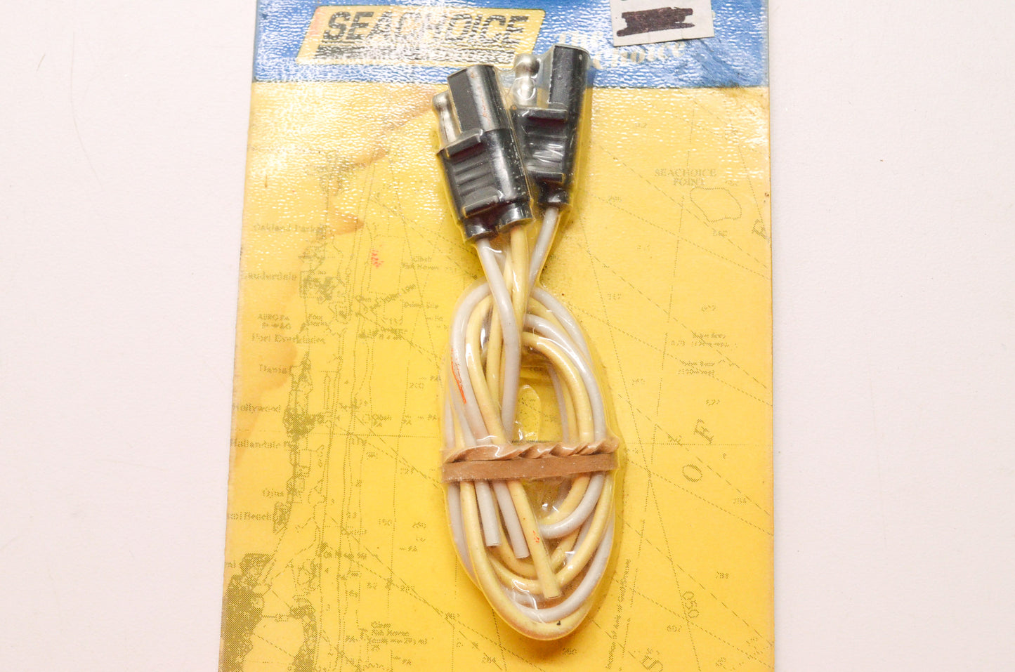 New Seachoice Products Line Connector 2 Pole Flat 12' Lead Wire 6 12 24 V DC NOS
